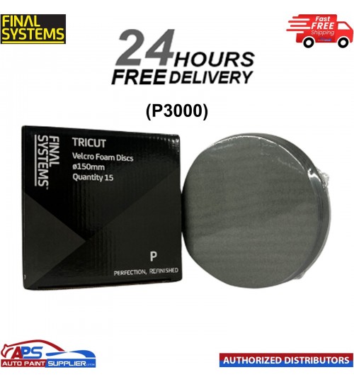 FINAL SYSTEMS TRICUT Fine Finishing Discs 150mm Foam Discs (P3000)